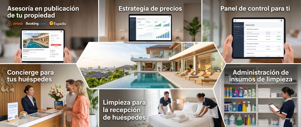 Equipo de Uxmalia administrando y dando mantenimiento a una propiedad